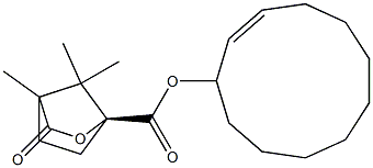 (1S)-4,7,7-Trimethyl-3-oxo-2-oxabicyclo[2.2.1]heptane-1-carboxylic acid 2-cycloundecen-1-yl ester Struktur