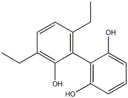 3',6'-Diethyl-1,1'-biphenyl-2,2',6-triol Struktur