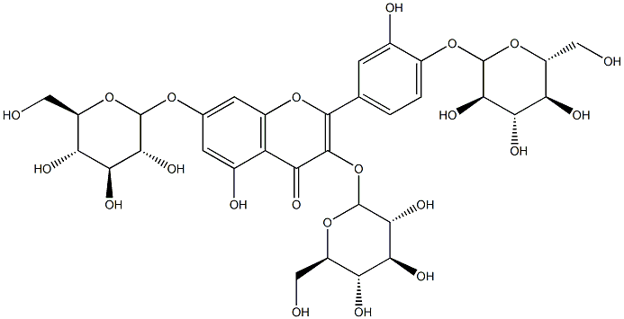 Quercetin 3,4',7-triglucoside Struktur