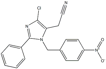 1-(4-Nitrobenzyl)-2-phenyl-4-chloro-1H-imidazole-5-acetonitrile Struktur