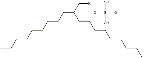 Sulfuric acid 2-nonyl-3-dodecenyl=potassium ester salt Struktur