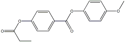 Propionic acid 4-[(4-methoxyphenoxy)carbonyl]phenyl ester Struktur