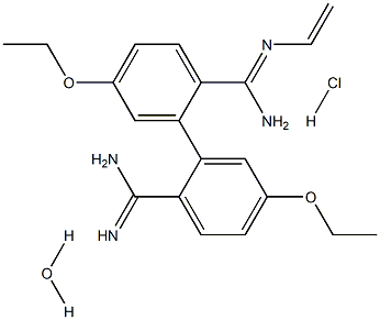 Ethenyl-p,p'-diethoxydiphenylamidine hydrochloride hydrate Struktur