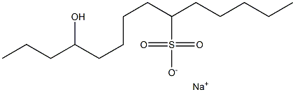 11-Hydroxytetradecane-6-sulfonic acid sodium salt Struktur