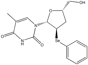 5-Methyl-2'-(phenylseleno)-2',3'-dideoxyuridine Struktur