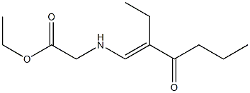 N-(3-Oxo-2-ethyl-1-hexenyl)glycine ethyl ester Struktur