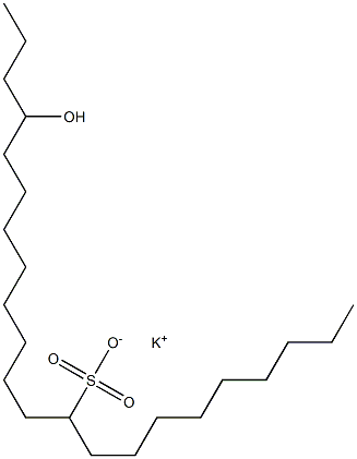 19-Hydroxydocosane-10-sulfonic acid potassium salt Struktur