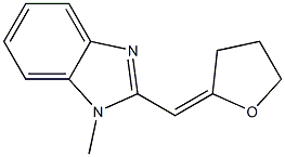 1-Methyl-2-[(E)-(tetrahydrofuran)-2-ylidenemethyl]-1H-benzimidazole Struktur