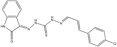 3-[[[2-[3-(4-Chlorophenyl)-2-propenylidene]hydrazino]thiocarbonyl]aminoimino]-1H-indol-2(3H)-one Struktur