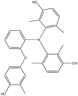 N,N-Bis(3-hydroxy-2,6-dimethylphenyl)-2-(4-hydroxy-3-methylphenoxy)benzenamine Struktur