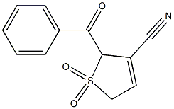 2,5-Dihydro-2-benzoyl-3-cyanothiophene 1,1-dioxide Struktur