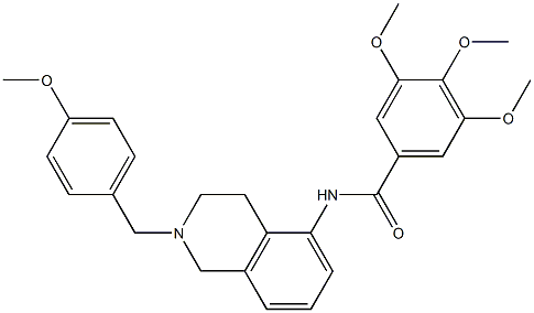 N-[[1,2,3,4-Tetrahydro-2-(4-methoxybenzyl)isoquinolin]-5-yl]-3,4,5-trimethoxybenzamide Struktur