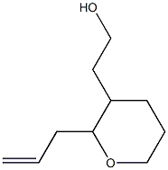 2-Allyl-3-(2-hydroxyethyl)tetrahydro-2H-pyran Struktur