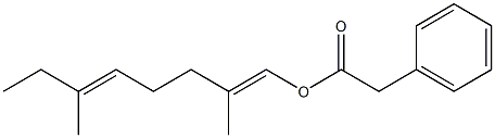 Phenylacetic acid 2,6-dimethyl-1,5-octadienyl ester Struktur