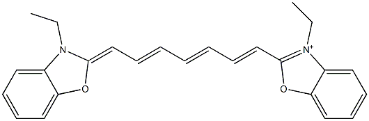 2-[7-(3-Ethyl-2,3-dihydrobenzoxazole-2-ylidene)-1,3,5-heptatrienyl]-3-ethyl-benzoxazole-3-ium Struktur