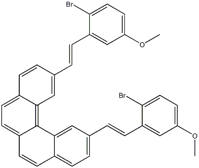 2,11-Bis[2-(2-bromo-5-methoxyphenyl)ethenyl]benzo[c]phenanthrene Struktur