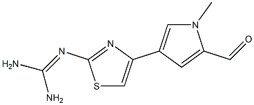 2-[[Amino(amino)methylene]amino]-4-(1-methyl-2-formyl-1H-pyrrol-4-yl)thiazole Struktur