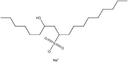 7-Hydroxyoctadecane-9-sulfonic acid sodium salt Struktur