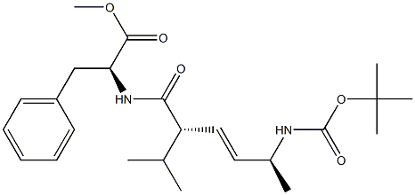 N-[(2S,3E,5S)-2-Isopropyl-5-[(tert-butoxycarbonyl)amino]-1-oxo-3-hexenyl]-L-phenylalanine methyl ester Struktur