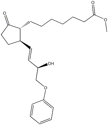 (13E,15R)-15-Hydroxy-9-oxo-16-phenoxy-17,18,19,20-tetranorprost-13-en-1-oic acid methyl ester Struktur