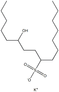 11-Hydroxyhexadecane-8-sulfonic acid potassium salt Struktur