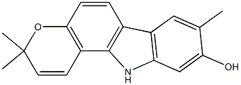 3,11-Dihydro-3,3,8-trimethylpyrano[3,2-a]carbazol-9-ol Struktur