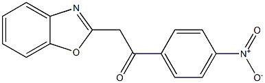 1-(4-ニトロフェニル)-2-(ベンゾオキサゾール-2-イル)エタン-1-オン 化學(xué)構(gòu)造式