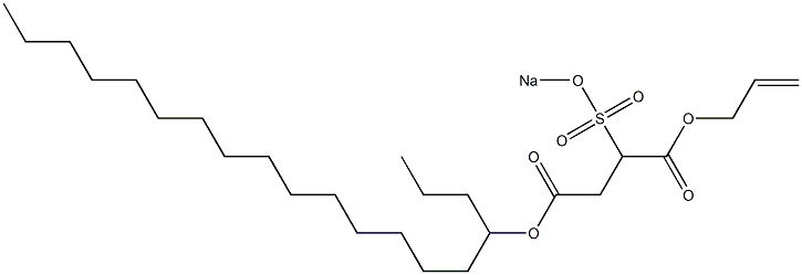 2-(Sodiosulfo)succinic acid 4-nonadecyl 1-(2-propenyl) ester Struktur