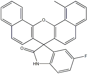 5'-Fluoro-1-methylspiro[7H-dibenzo[c,h]xanthene-7,3'-[3H]indol]-2'(1'H)-one Struktur