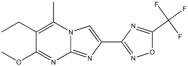 2-(5-Trifluoromethyl-1,2,4-oxadiazol-3-yl)-6-ethyl-7-methoxy-5-methylimidazo[1,2-a]pyrimidine Struktur