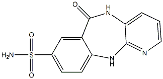 5,11-Dihydro-6-oxo-6H-pyrido[2,3-b][1,4]benzodiazepine-8-sulfonamide Struktur