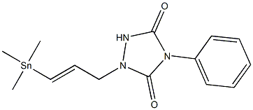 4-Phenyl-1-[3-(trimethylstannyl)allyl]-1,2,4-triazolidine-3,5-dione Struktur