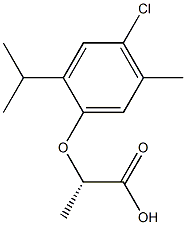 [S,(-)]-2-(4-Chloro-2-isopropyl-5-methylphenoxy)propionic acid Struktur