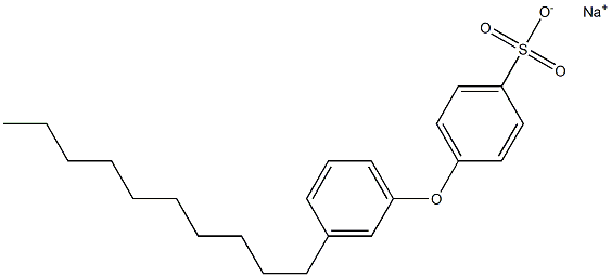 4-(3-Decylphenoxy)benzenesulfonic acid sodium salt Struktur