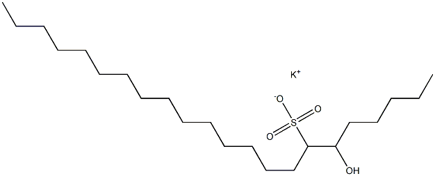 6-Hydroxydocosane-7-sulfonic acid potassium salt Struktur