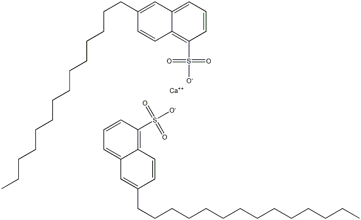 Bis(6-tetradecyl-1-naphthalenesulfonic acid)calcium salt Struktur