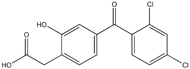 2-ヒドロキシ-4-(2,4-ジクロロベンゾイル)ベンゼン酢酸 化學(xué)構(gòu)造式