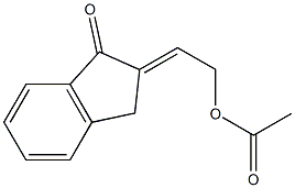 2-[(E)-2-Acetyloxyethylidene]indan-1-one Struktur