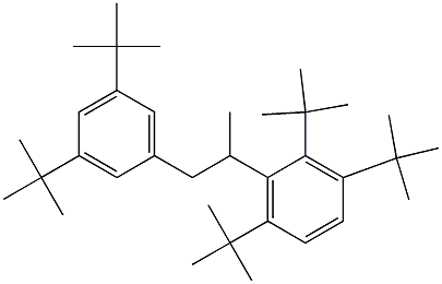 2-(2,3,6-Tri-tert-butylphenyl)-1-(3,5-di-tert-butylphenyl)propane Struktur