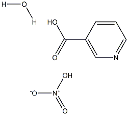 Nicotinic acid nitrate hydrate Struktur