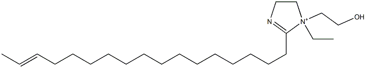 1-Ethyl-2-(15-heptadecenyl)-1-(2-hydroxyethyl)-2-imidazoline-1-ium Struktur