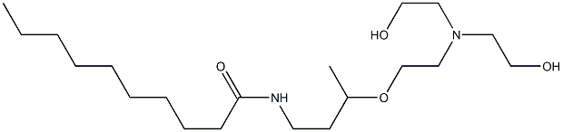 N-[3-[2-[Bis(2-hydroxyethyl)amino]ethoxy]butyl]decanamide Struktur