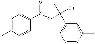 (R)-1-Methyl-1-(3-methylphenyl)-2-(4-methylphenylsulfinyl)ethanol Struktur