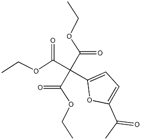 5-Acetylfuran-2-ylmethanetricarboxylic acid triethyl ester Struktur