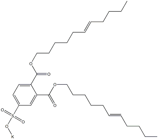 4-(Potassiosulfo)phthalic acid di(6-undecenyl) ester Struktur