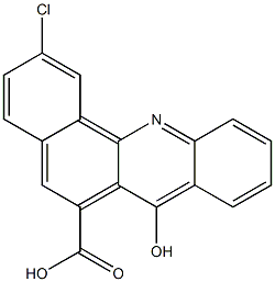 2-Chloro-7-hydroxybenz[c]acridine-6-carboxylic acid Struktur