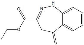 4,5-Dihydro-5-methylene-1H-1,2-benzodiazepine-3-carboxylic acid ethyl ester Struktur