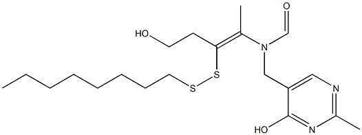 N-[(Z)-1-Methyl-2-octyldithio-4-hydroxy-1-butenyl]-N-(2-methyl-4-hydroxypyrimidin-5-ylmethyl)formamide Struktur