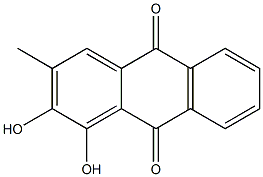 1,2-Dihydroxy-3-methyl-9,10-anthracenedione Struktur