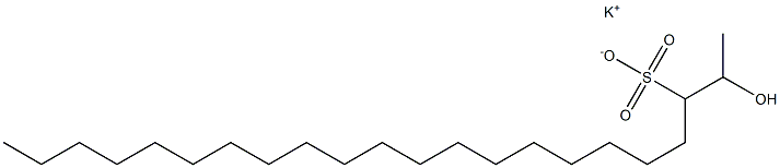 2-Hydroxydocosane-3-sulfonic acid potassium salt Struktur